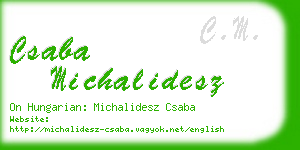 csaba michalidesz business card